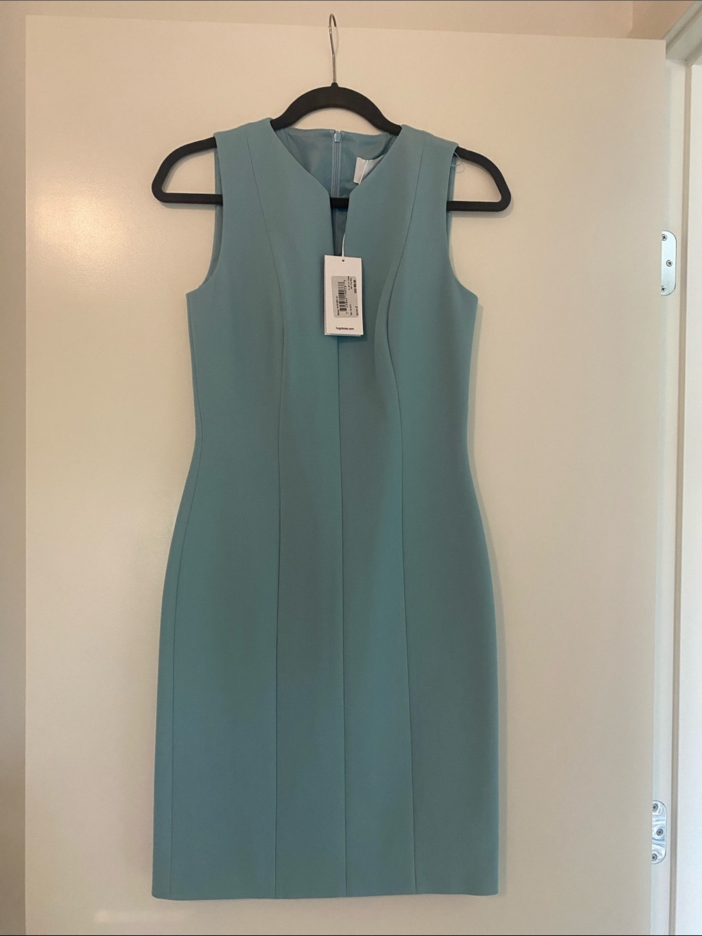 HUGO Sleeveless Midi Sheath Dress in Seafoam